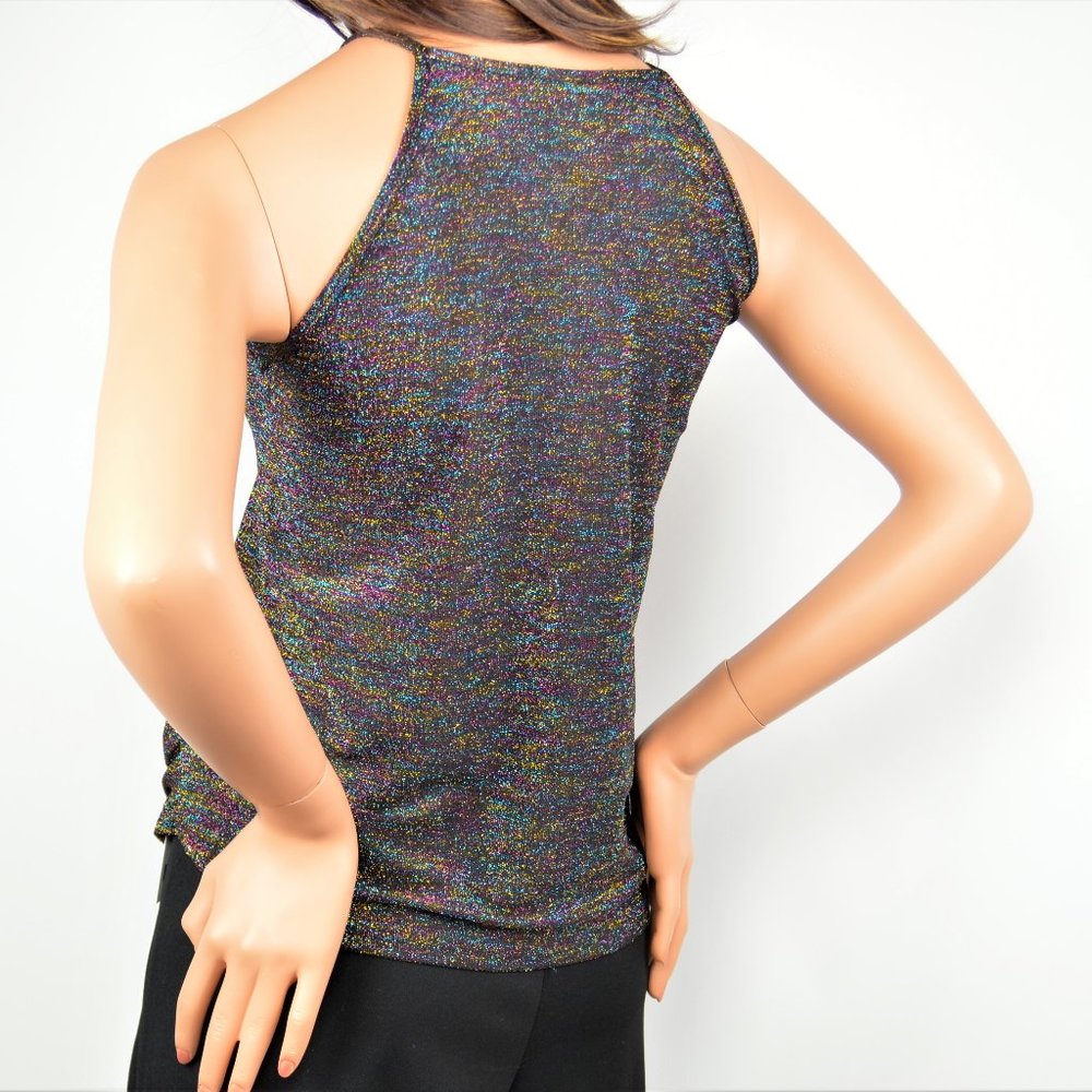 New! Kim & Cami  Rainbow Drape Front Surplice Tank - Picture 2 of 6